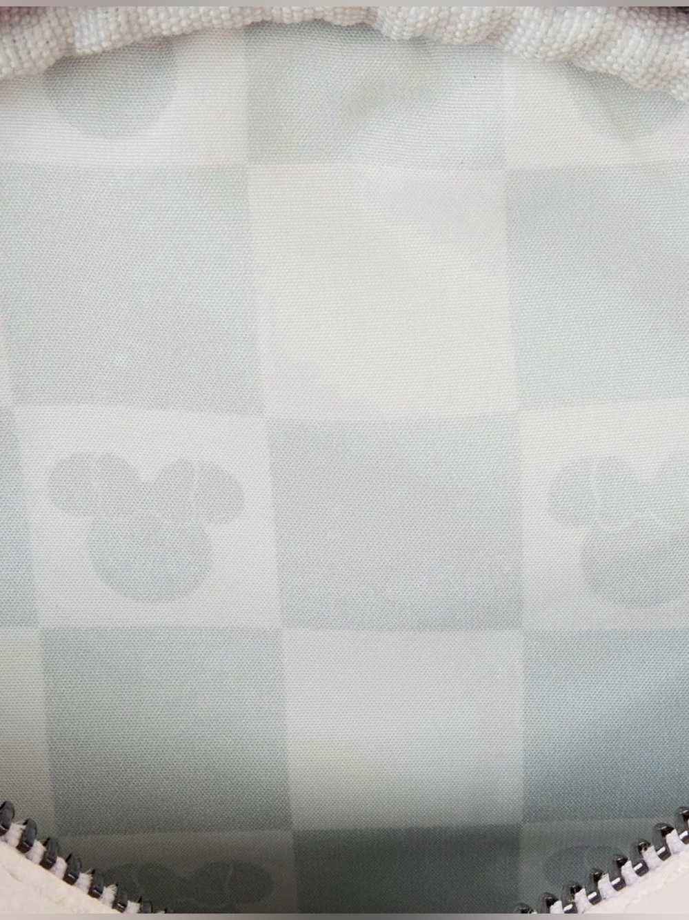 NEW Disney Loungefly Minnie Mouse White Checkered Convertible Backpack Crossbody - Picture 4 of 4